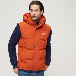 Men’s Hooded Quilted Puffer Vest Jacket