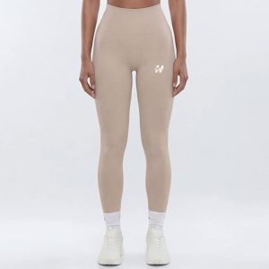 Contrast Texture Leggings - Black