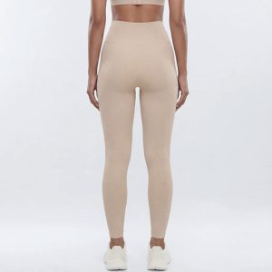 Contrast Texture Leggings - Black
