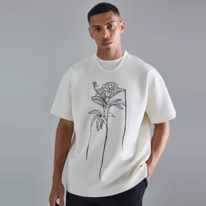 Oversized Boxy Half Sleeve Varsity T-Shirt