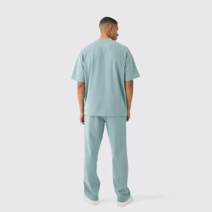 Oversized Man Colour Block Short Tracksuit