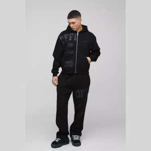 Oversized Interlock T-shirt And Jogger Tracksuit