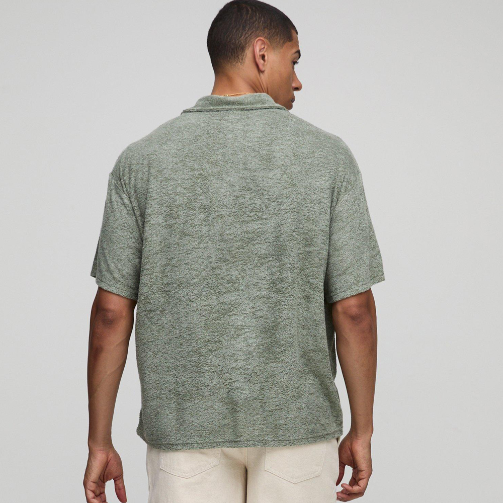 Oversized Short Sleeve Bonded Scuba Polo - Image 2
