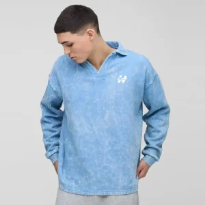 Regular Fit Stripe Long Sleeve Rugby Polo