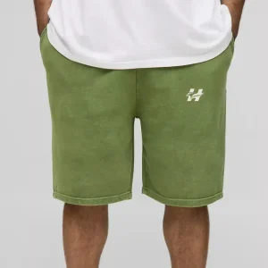 Slim Fit Bonded Scuba Short Length Pintuck Shorts