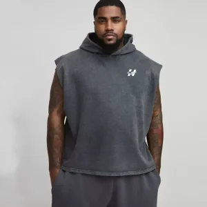 Oversized Star Applique BM Zip Through Hoodie