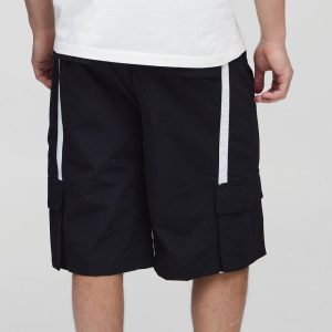 Oversized Washed Rhinestone Jersey Shorts