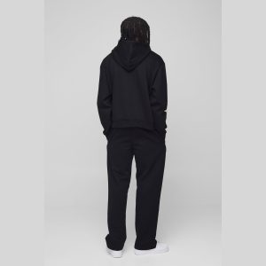 Regular Fit Man Graphic Flared Stacked Hooded Tracksuit