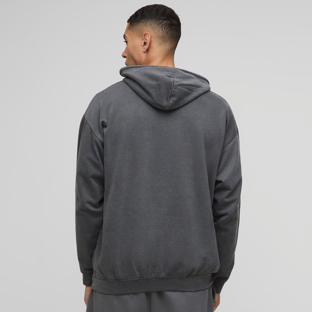 Plus Oversized Boxy Sleeveless Acid Wash Hoodie - Image 2