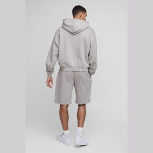 Oversized Boxy Graphic Hooded Zip Tracksuit