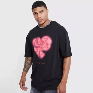 Oversized Washed Wyoming Print T-shirt