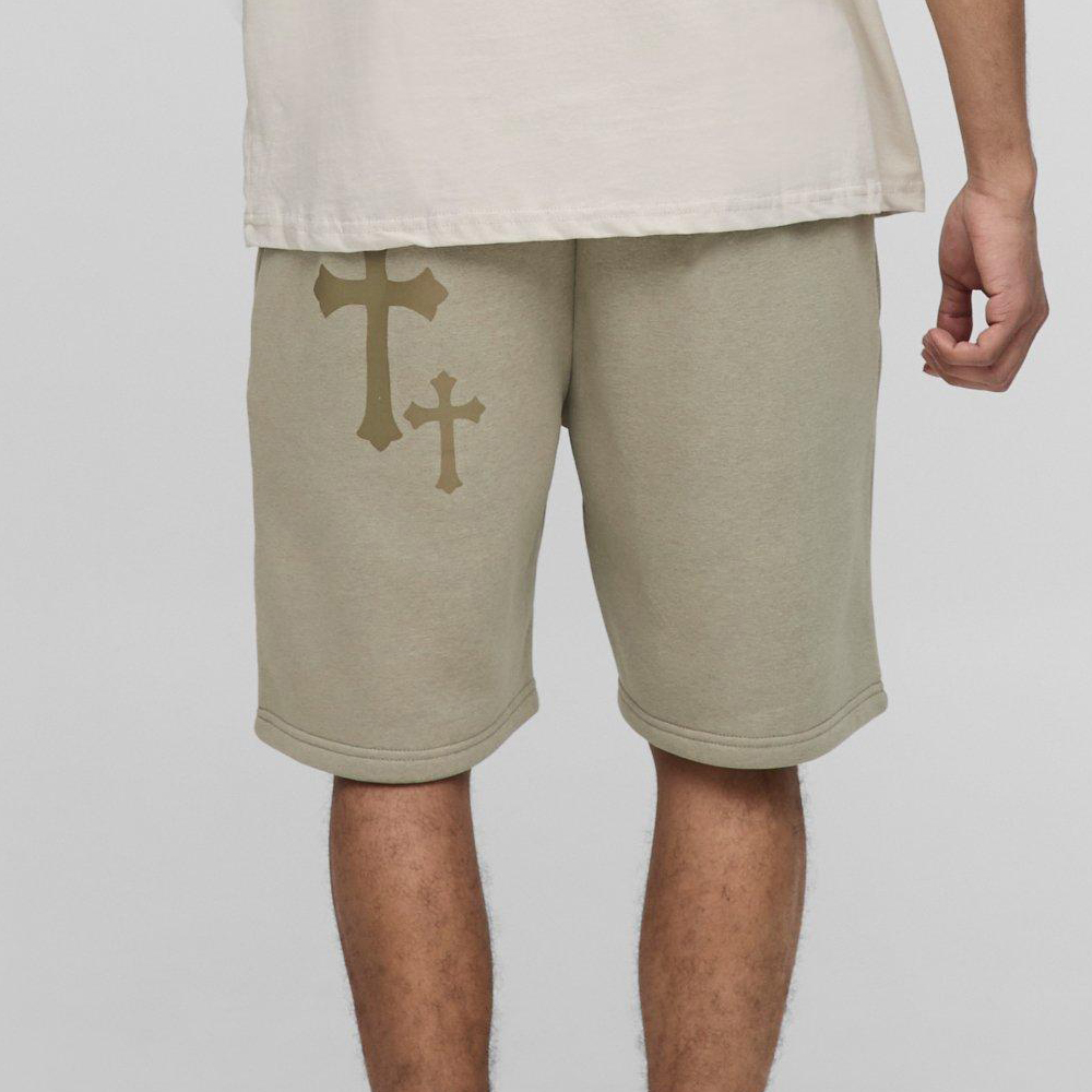 Baggy Long Length Nylon Cargo Shorts - Image 2