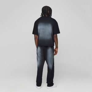Oversized Worldwide Cross Zip Hooded Short Tracksuit