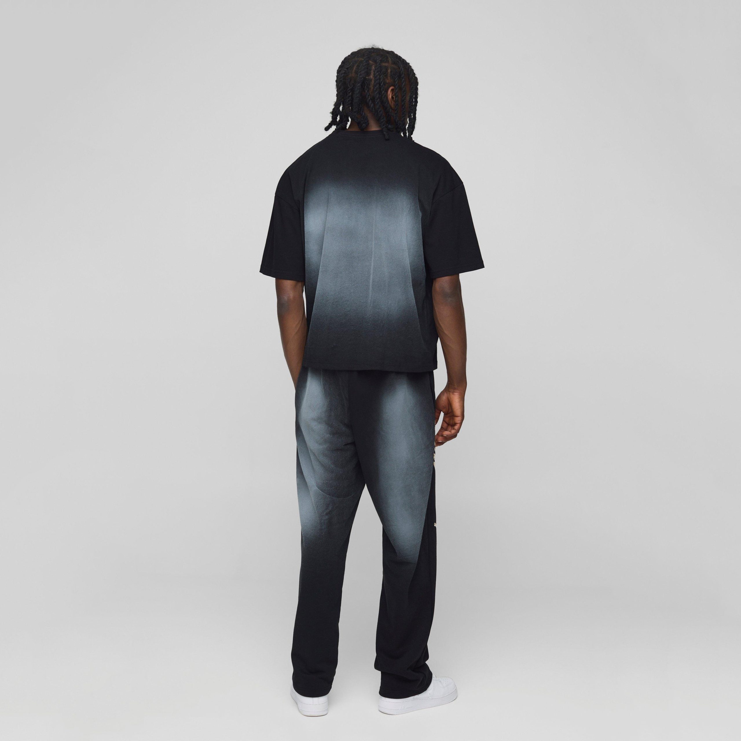 Oversized Worldwide Cross Zip Hooded Short Tracksuit - Image 2